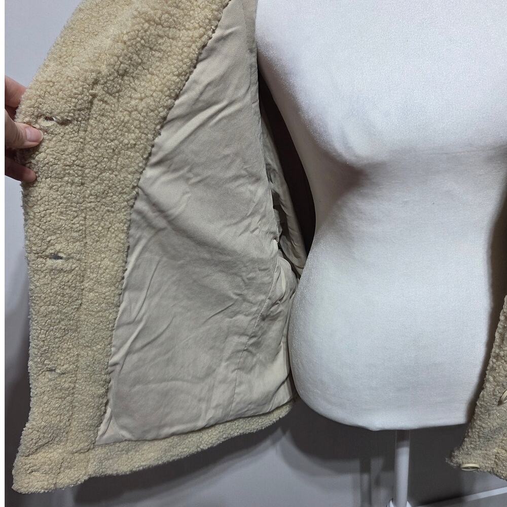 HYFVE NWOT Tan Sherpa Fleece Teddy Button up Jacket size Large - Picture 5 of 10
